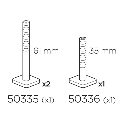 Thule Thule fietsendrager ProRide en UpRide T-Adapters 20mm | set van 3