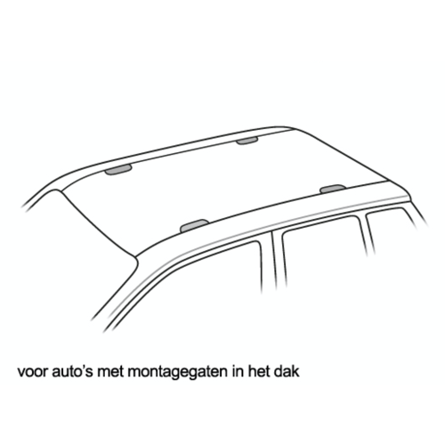 Thule SquareBar Thule SquareBar dakdragers Opel Astra GTC 3 deurs bouwjaar 2007 t/m 2010