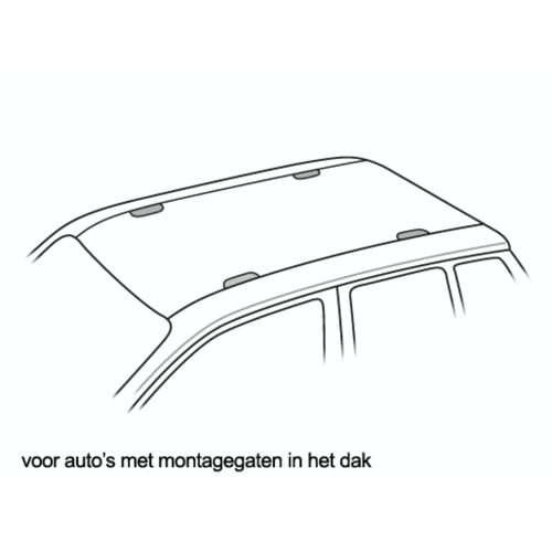 Thule SquareBar Thule dakdragers Peugeot 3008 bouwjaar 2009 t/m 2017 met montagepunten