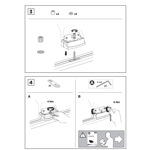 Thule SquareBar Thule SquareBar dakdragers Porsche Cayenne bouwjaar 2002 t/m 2010 railing met T-profiel Thule SquareBar Thule SquareBar dakdragers Porsche Cayenne bouwjaar 2002 t/m 2010 railing met T-profiel