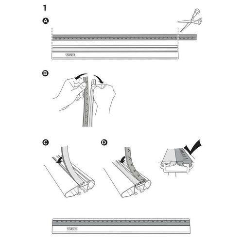 Thule Thule dakdrager rubber voor de bovenkant WingBar EVO | 52989