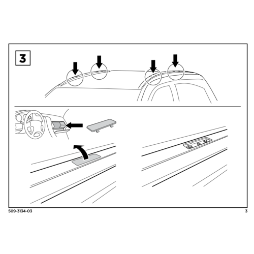 Thule SquareBar Thule SquareBar dakdragers Toyota Highlander bouwjaar 2014 t/m 2019 | met montagepunten in de railing