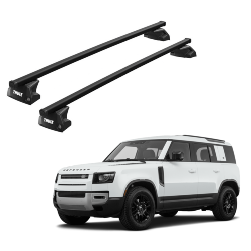 Thule SquareBar Thule SquareBar dakdragers Land Rover Defender bouwjaar 2019 t/m heden railing met een T-profiel