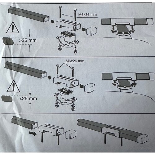 Picoya Universele dakdragers 110cm, 124cm of 142cm voor aanhangers