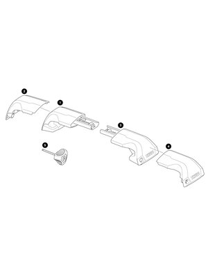 Thule Onderdelen Thule WingBar Edge voetenset 7206 Thule Onderdelen Thule WingBar Edge voetenset 7206