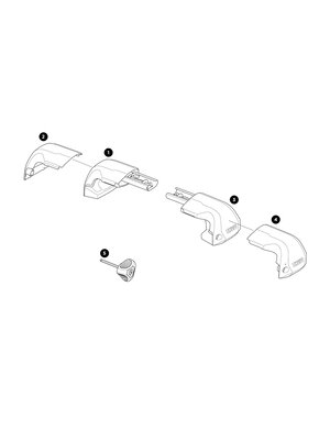 Thule Onderdelen Thule WingBar Edge voetenset 7207 Thule Onderdelen Thule WingBar Edge voetenset 7207