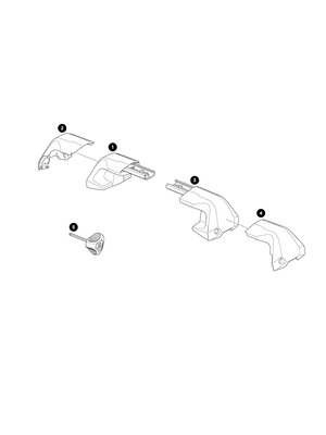 Thule Onderdelen Thule WingBar Edge voetenset 7204 Thule Onderdelen Thule WingBar Edge voetenset 7204