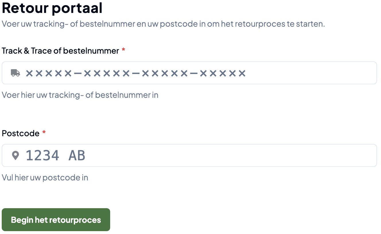 Retourportaal
