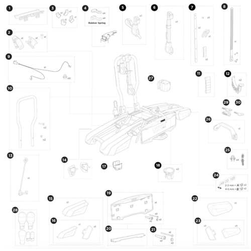 Thule Onderdelen Thule EasyFold 3 944