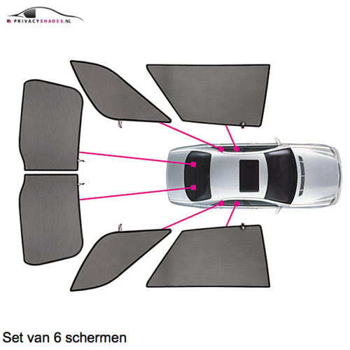 CarShades zonneschermen CarShades zonneschermenset Opel Grandland X bouwjaar 2017 t/m heden