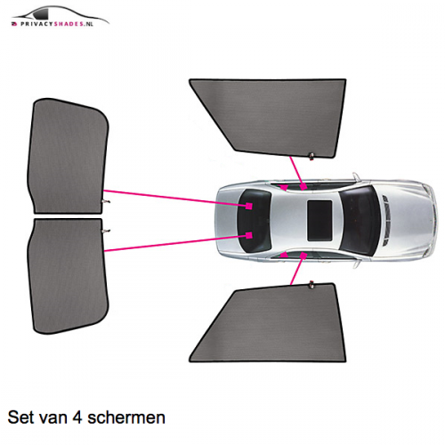 CarShades zonneschermen CarShades zonneschermenset Toyota Corolla 5 deurs bouwjaar 2001 t/m 2007