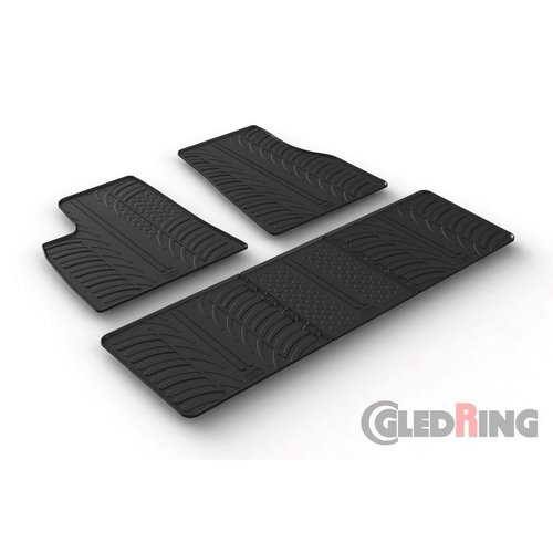 Rubberen automatten 3 delige set rubber automatten Tesla Model S bouwjaar 2016 t/m heden