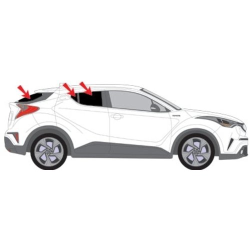 CarShades zonneschermen CarShades zonneschermenset Toyota C-HR bouwjaar 2016 t/m heden