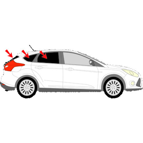 CarShades zonneschermen CarShades zonneschermenset Ford Focus 5 deurs bouwjaar 2011 t/m 2018