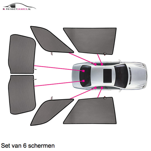 CarShades zonneschermen CarShades zonneschermenset Mercedes GLC bouwjaar 2015 t/m 2022