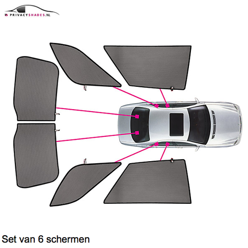 CarShades zonneschermen 6 delige CarShades zonneschermense Volvo S60 bouwjaar 2018 t/m heden