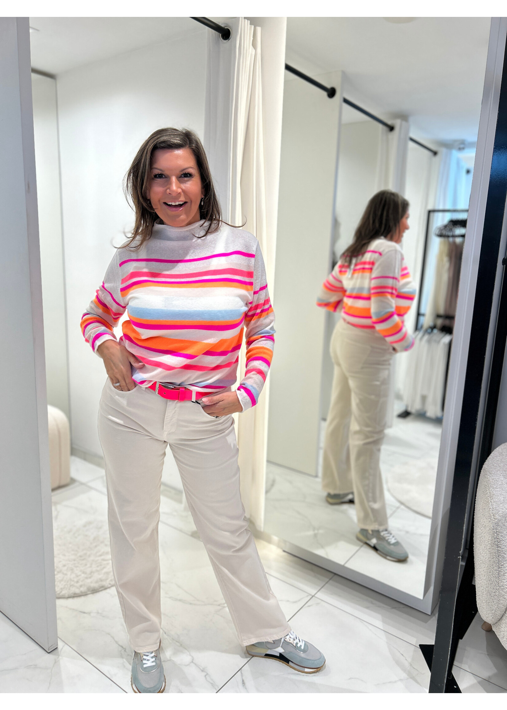 433/1223 Pulli Streifen Neon
