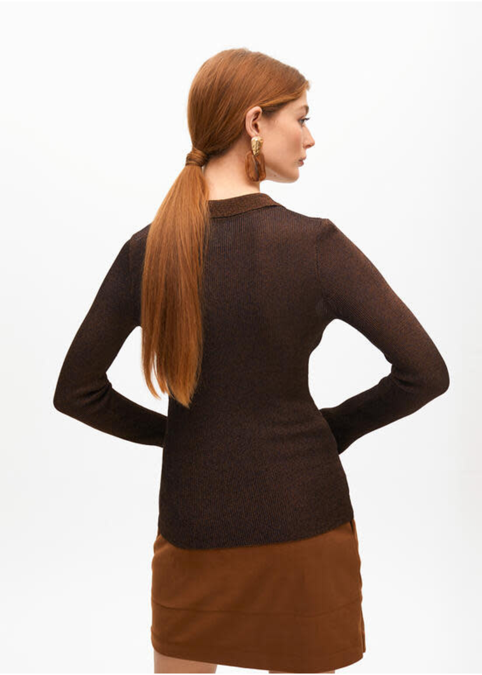 LF2511014 Jersey tipo polo MARRON