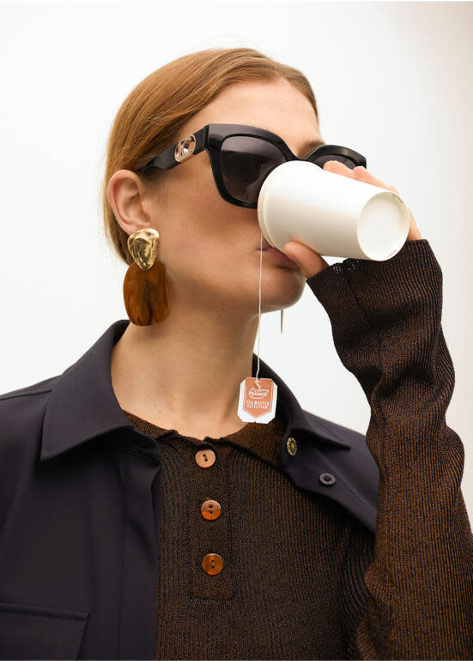 LF2511014 Jersey tipo polo MARRON