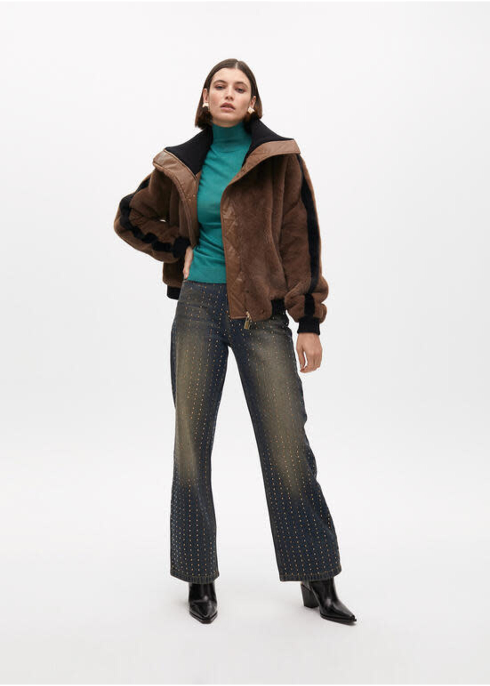 LF2514018 Pantalón detalles brillantes NAVY