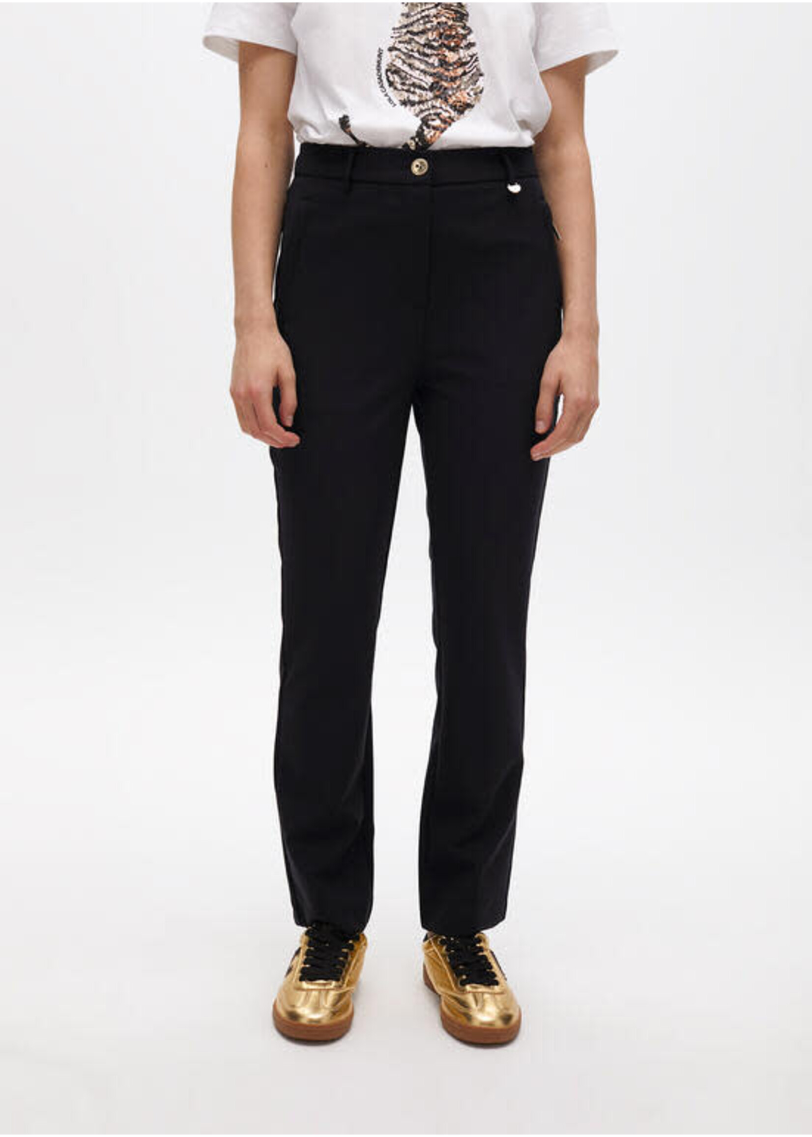 LF2514027 Pantalón básico tejido técnico NAVY