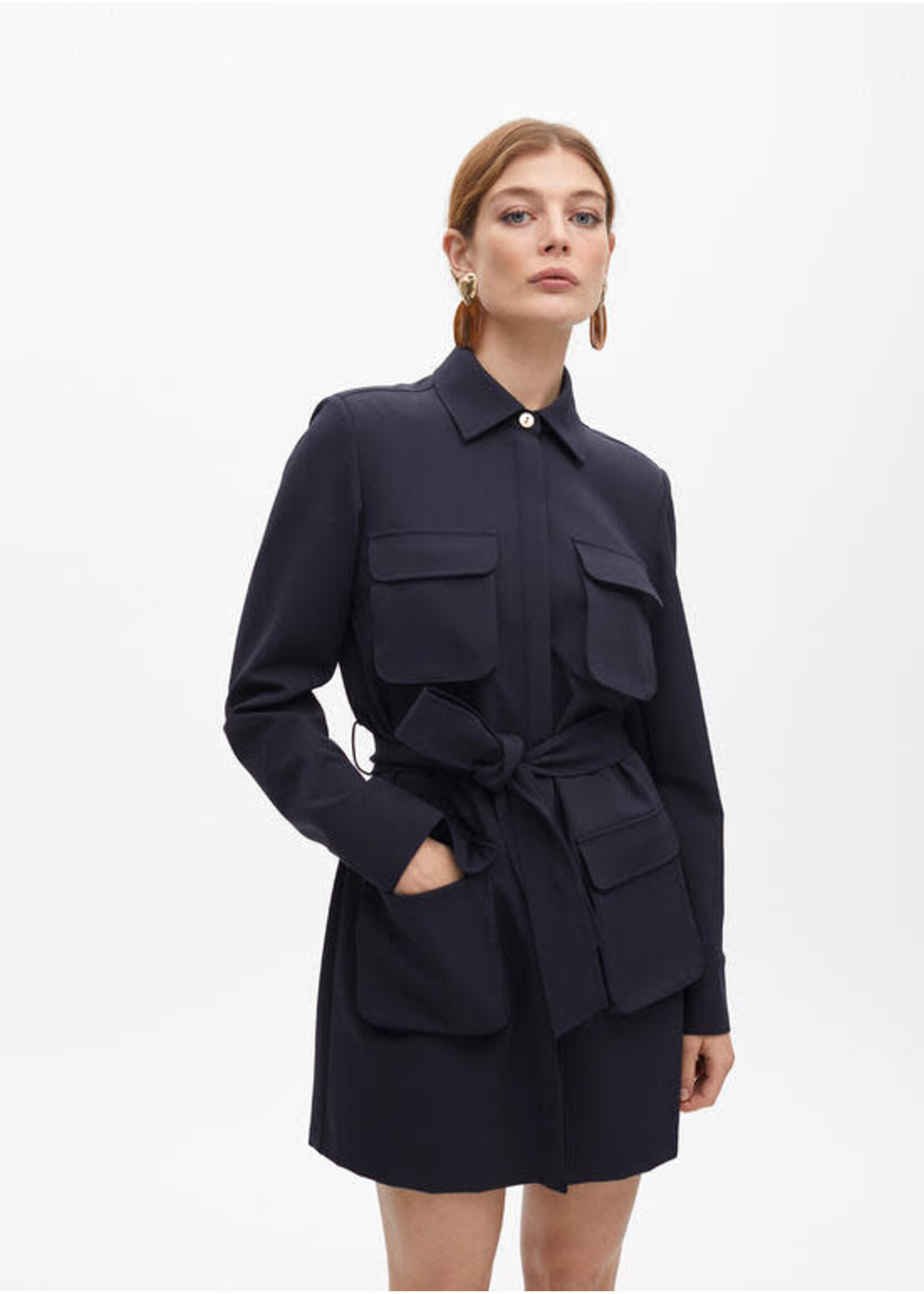 LF2516019 Vestido bolsillos NAVY