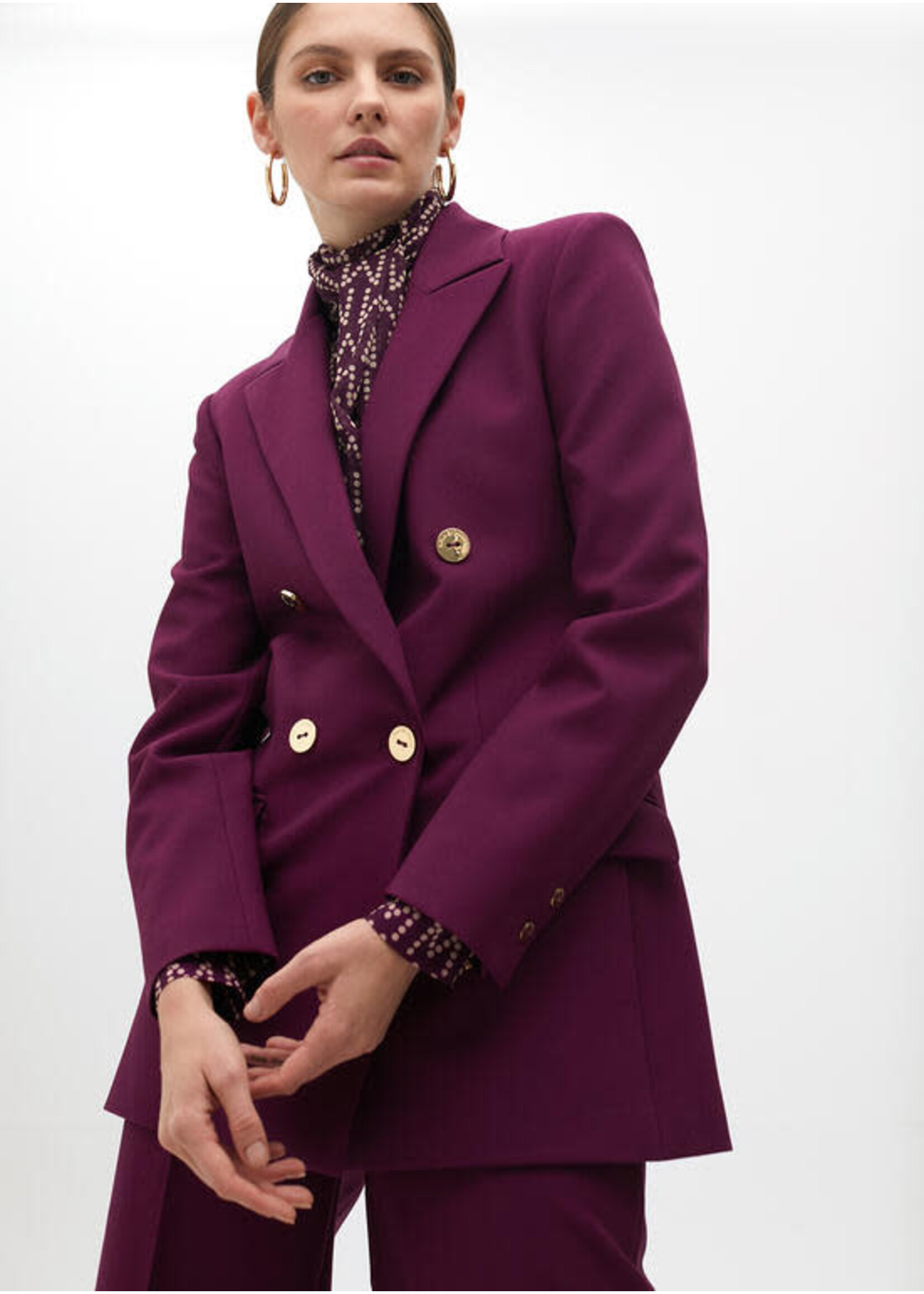 MF2502017 Americana forro logotipado BURDEOS