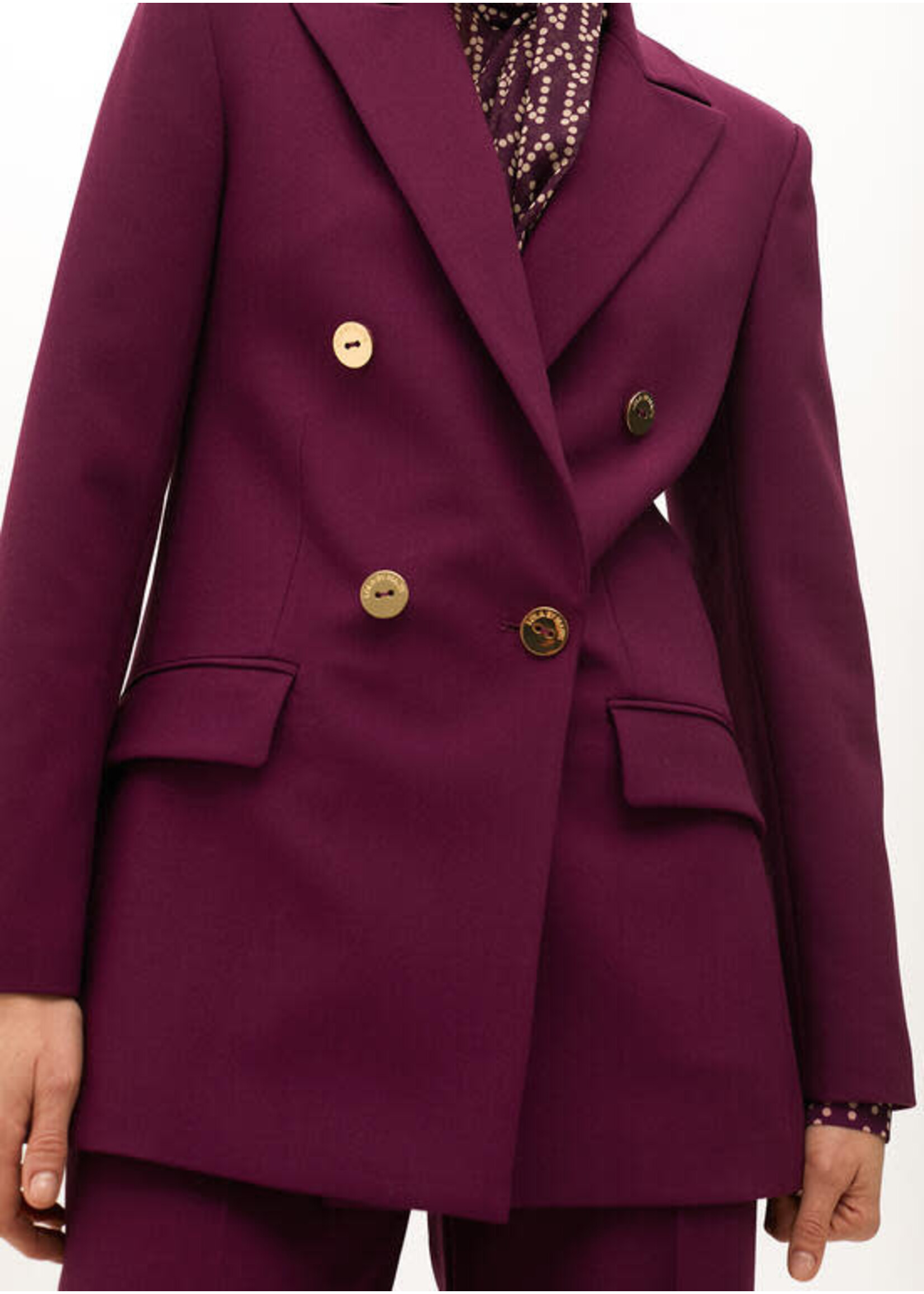 MF2502017 Americana forro logotipado BURDEOS