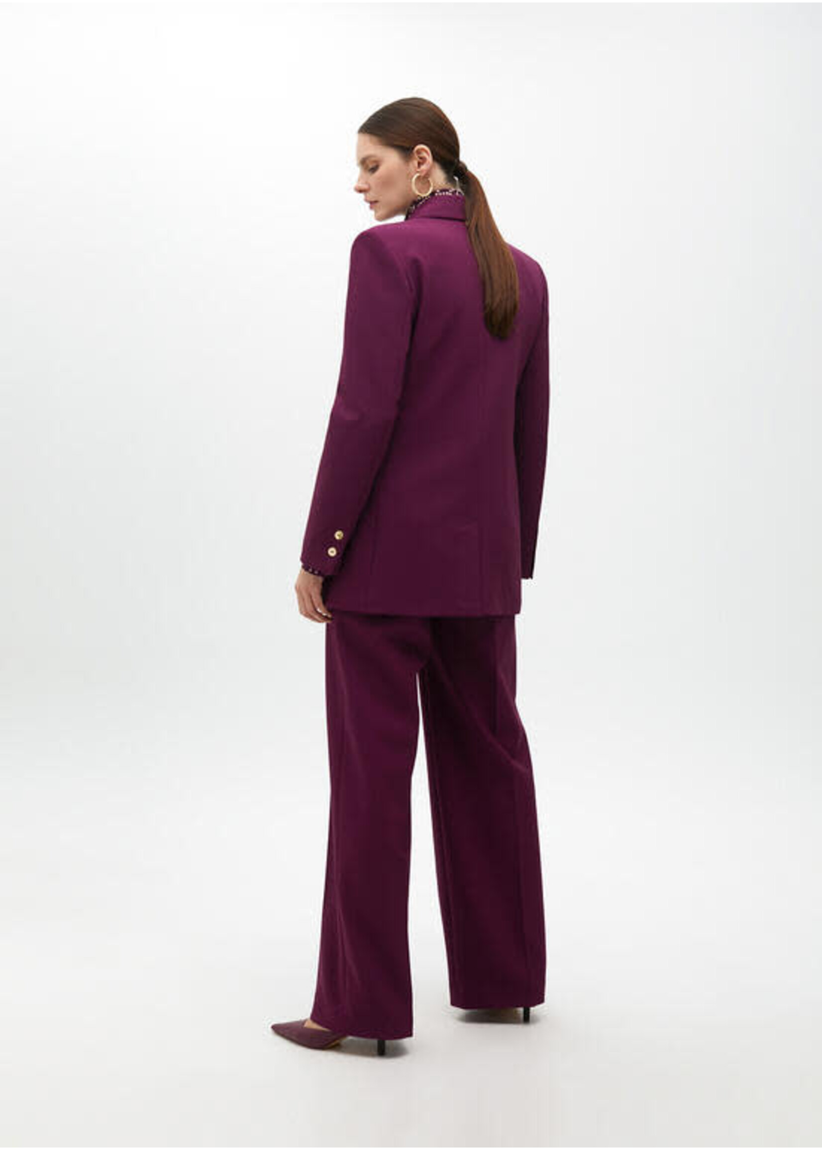 MF2502017 Americana forro logotipado BURDEOS