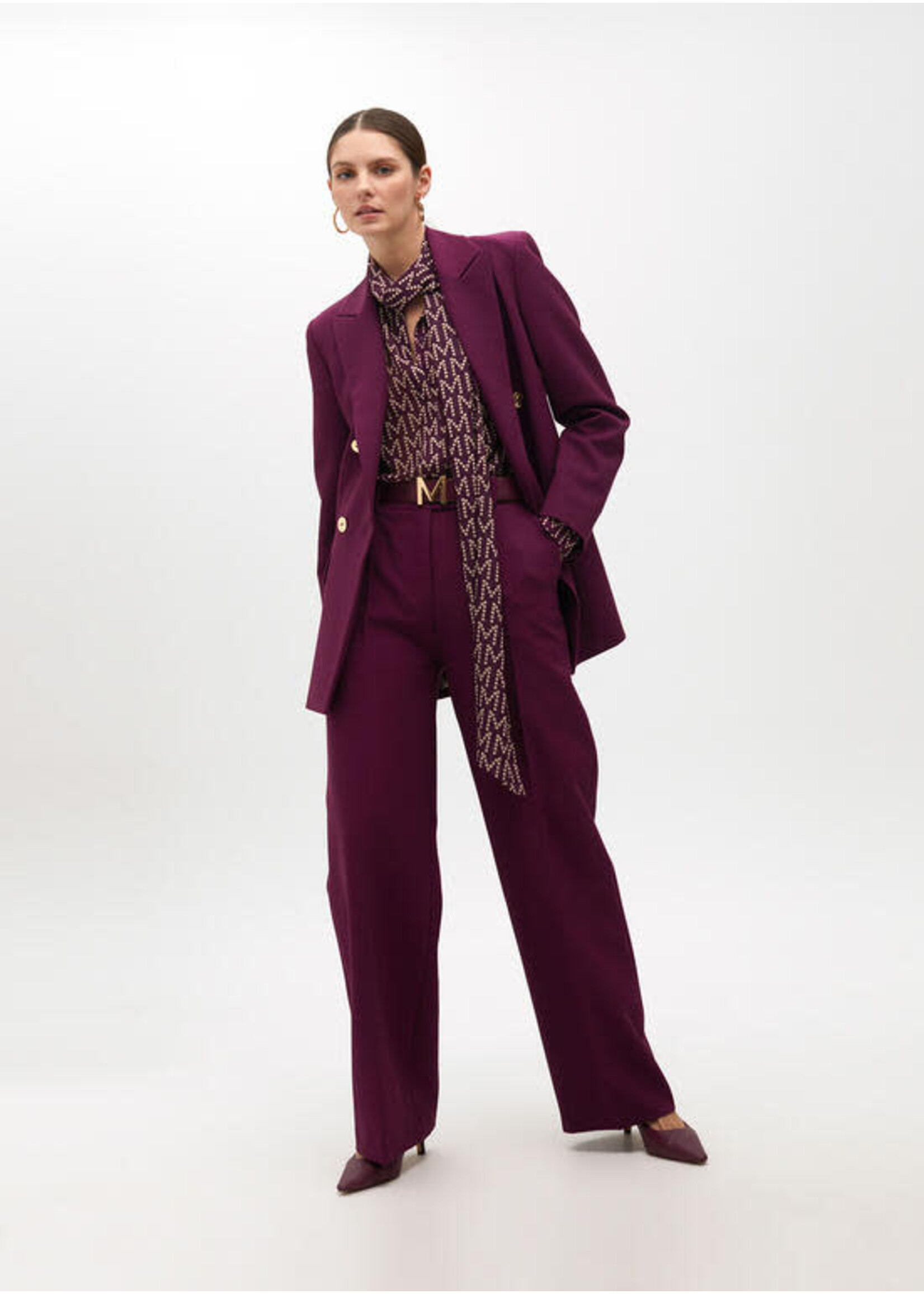 MF2502017 Americana forro logotipado BURDEOS