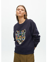 MF2511001 Sudadera animal con pedrería NAVY