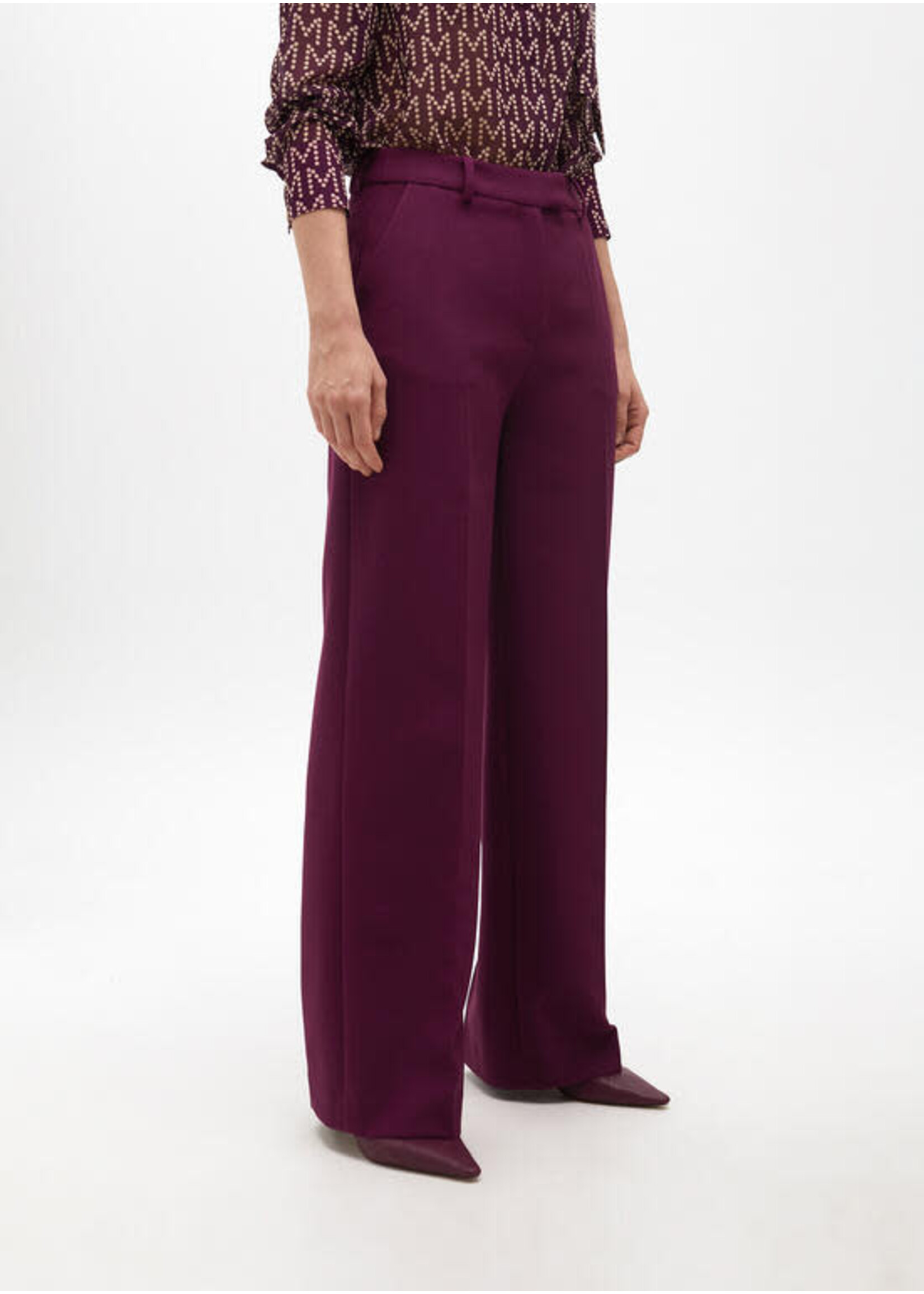 MF2514012 Pantalon traje BURDEOS
