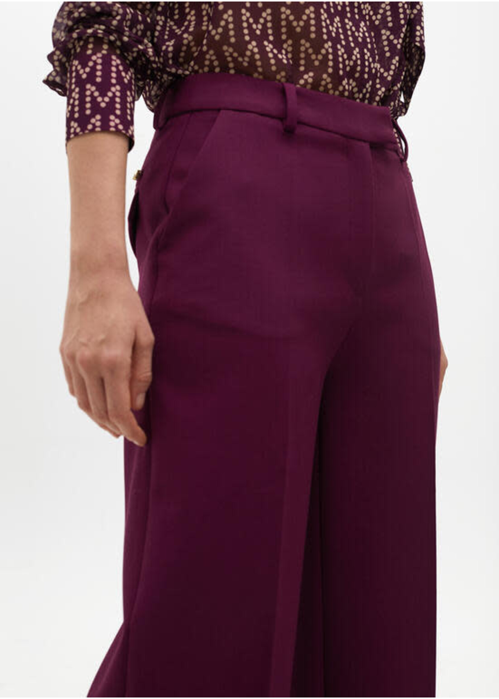 MF2514012 Pantalon traje BURDEOS