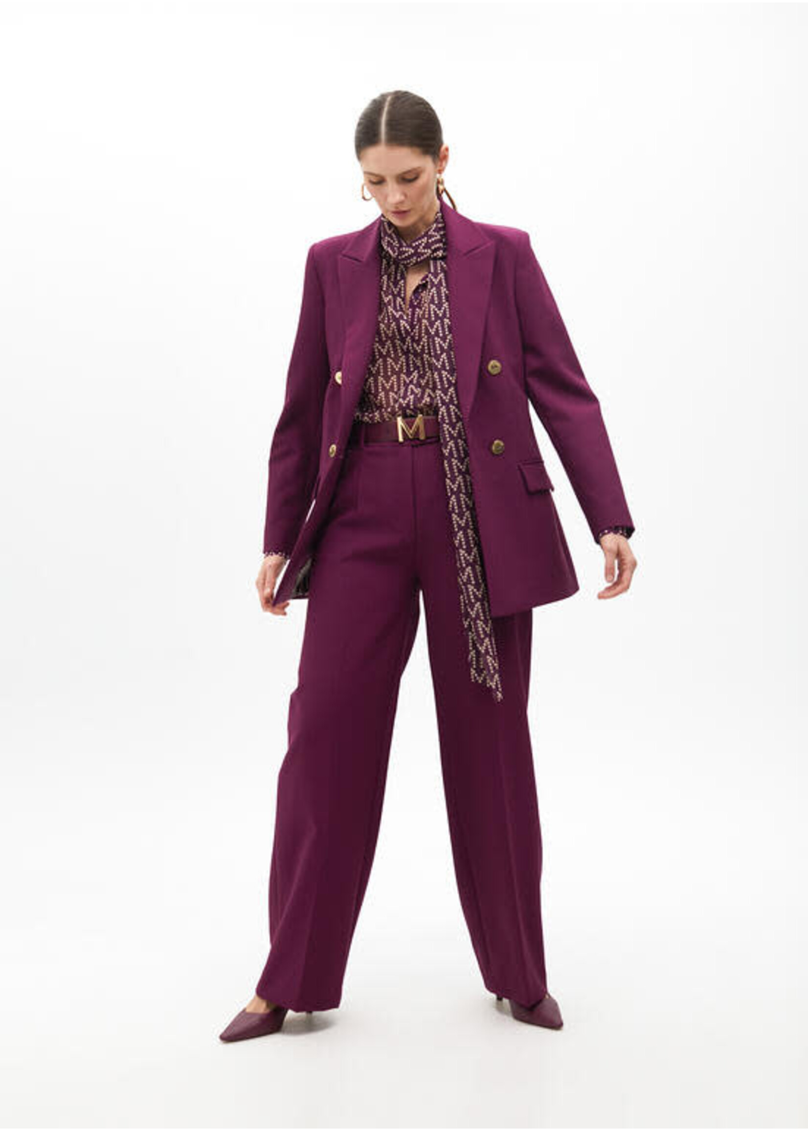 MF2514012 Pantalon traje BURDEOS