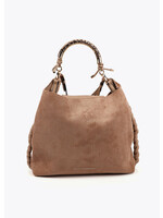 LF2504056 Bolso shopper asa metalizada personalizada pana BEIGE