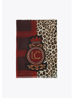 LF2507016 lar combinado animal print y tartan ROJO-MARRON