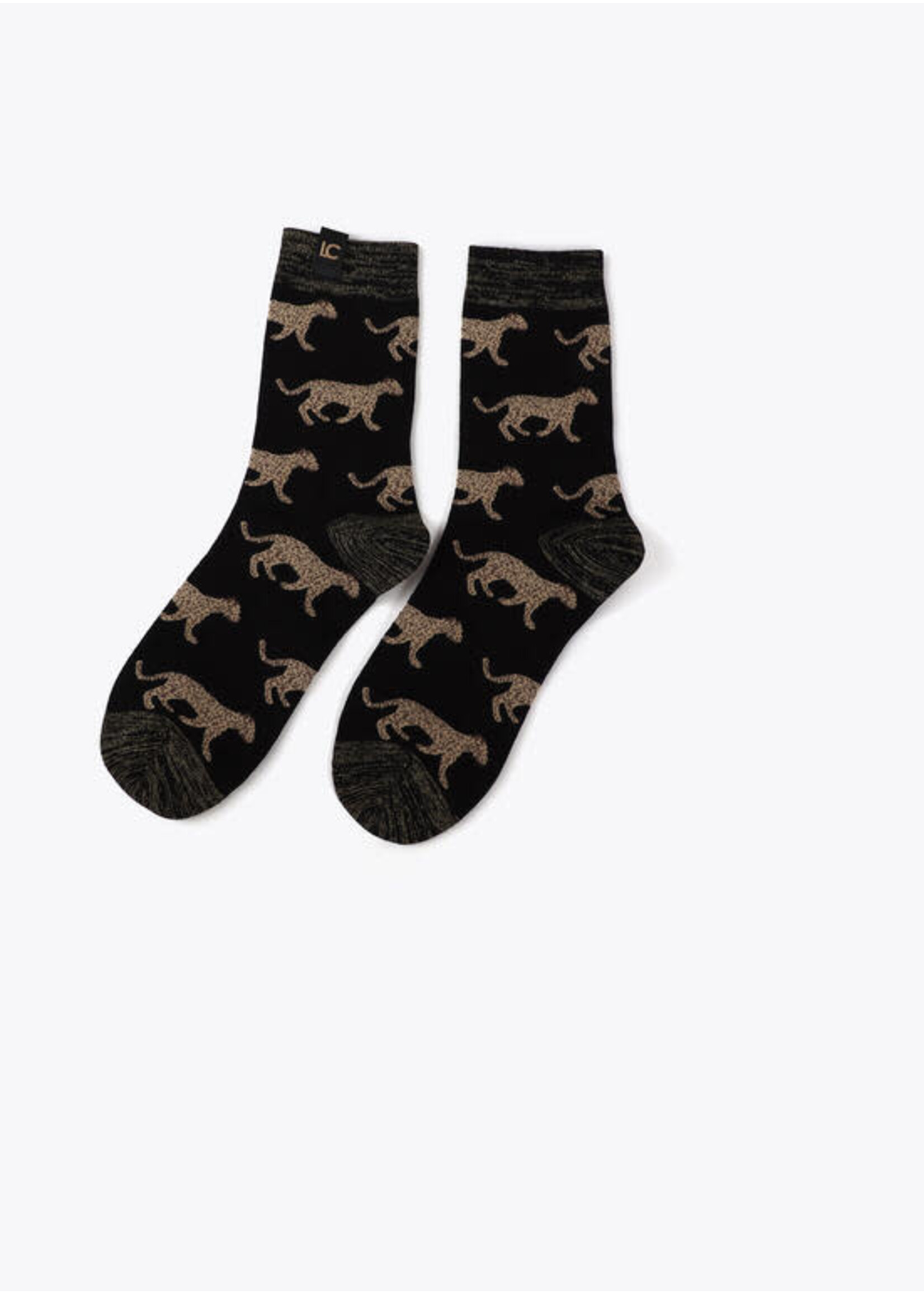 LF2513002 Pack calcetines leopardo CRUDO-NEGRO