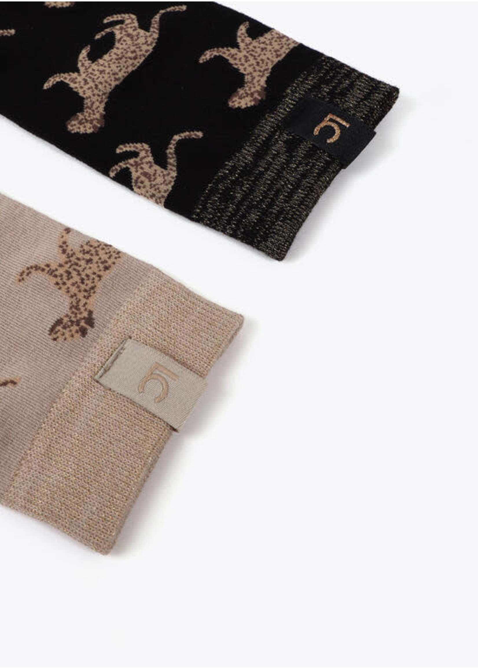 LF2513002 Pack calcetines leopardo CRUDO-NEGRO