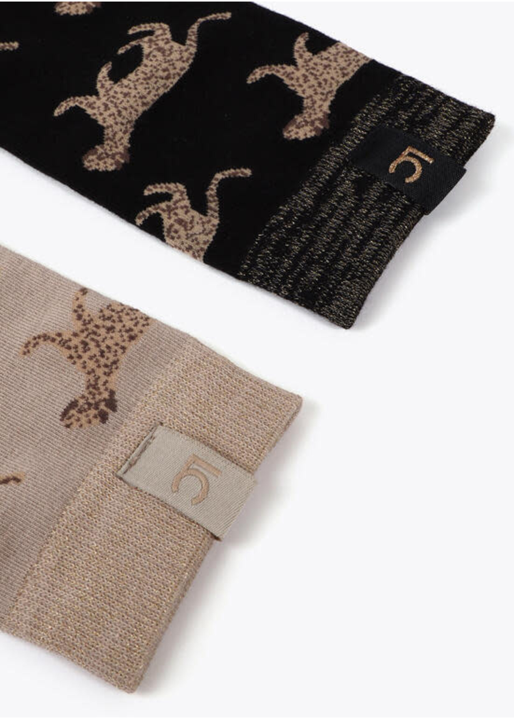 LF2513002 Pack calcetines leopardo CRUDO-NEGRO