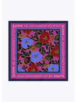 MF2507001 Pañuelo estampado flores ROSA-AZUL