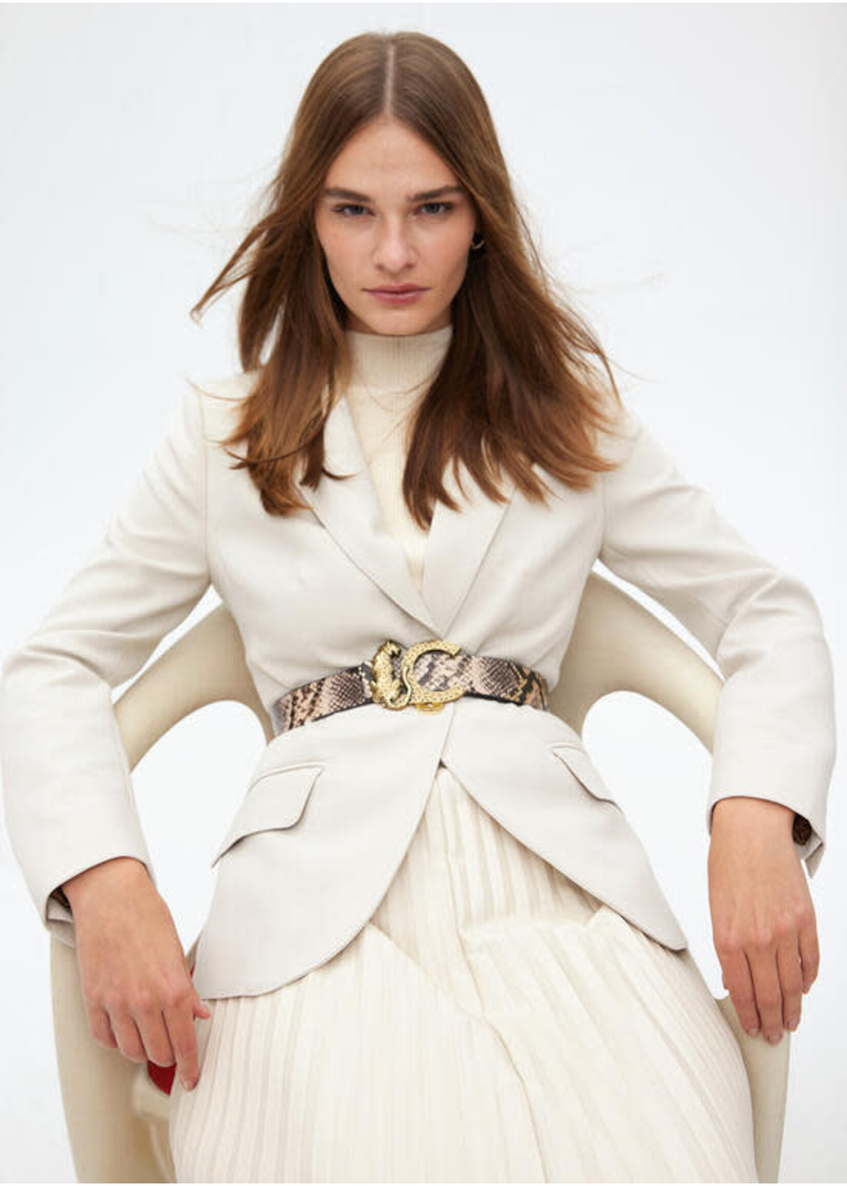 LF2506001 Cinturon reversible hebilla LC leopardo CRUDO-GRIS