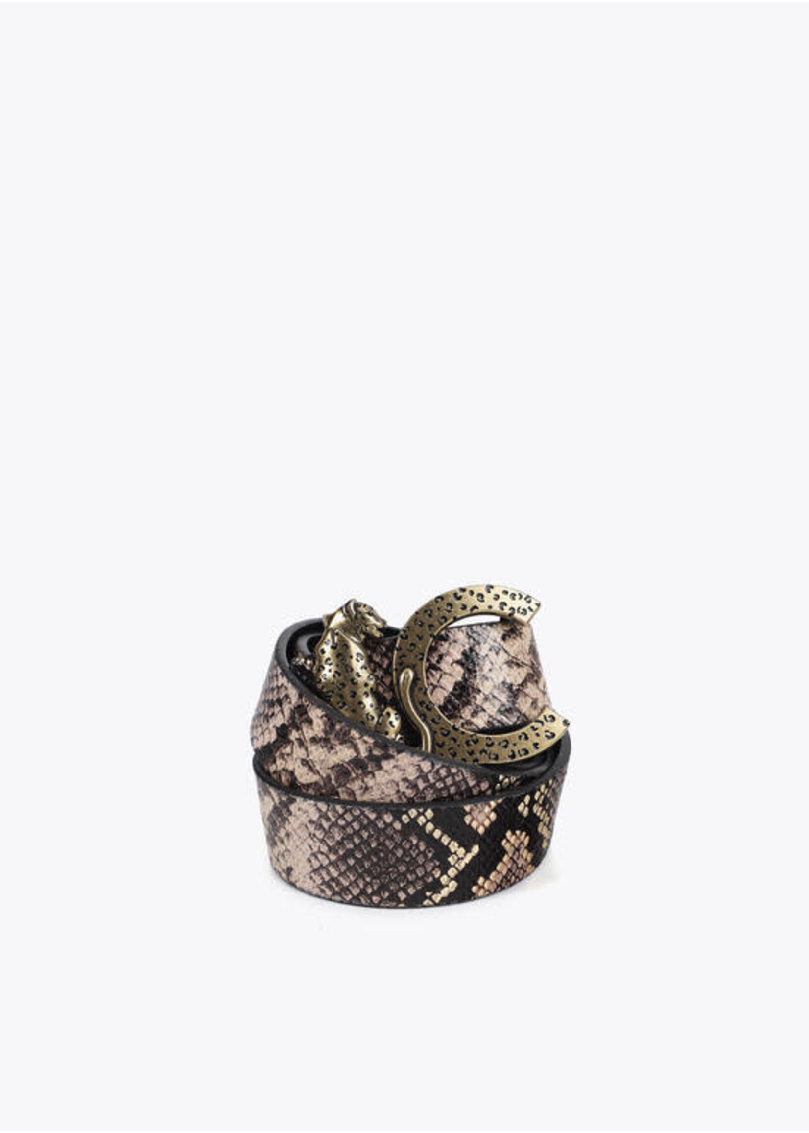 LF2506001 Cinturon reversible hebilla LC leopardo CRUDO-GRIS