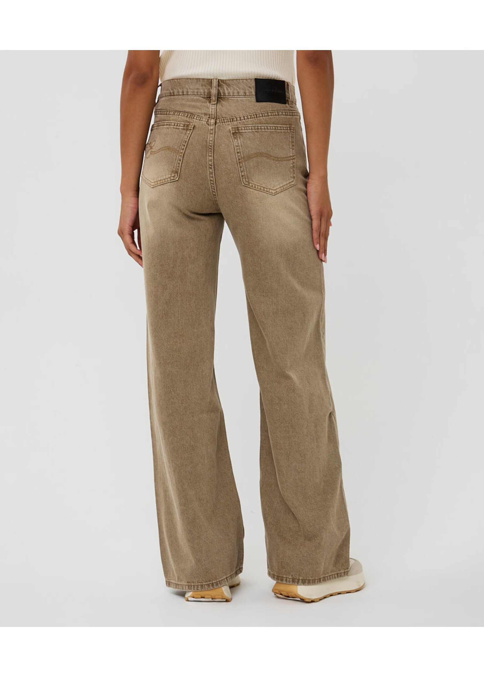 F25.12504 Trousers wide leg garment dye