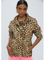 TECHNISCHE KORTE PARKA MET HOODIE MET DIERENPRINT