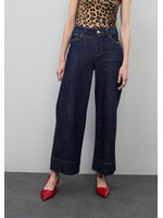 DENIM CULOTTE MET LUIPAARDDETAIL OP DE ZAKKEN