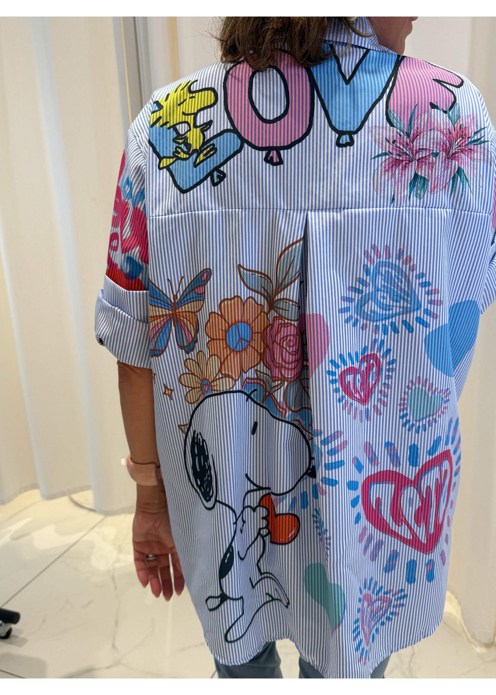 Blouse stripe Snoopy