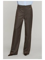 ARKINI-broek in palazzo-stijl met hoge taille, elastische tailleband, Franse zakken en fijne strepen.