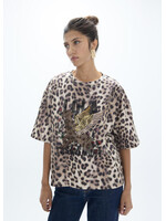 Crew Neck Leopard Print T-Shirt