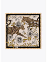 TIGERS AND FLOWERS SCARF 90X90CM