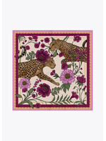 TIGER AND FLOWER SCARF 55X55CM